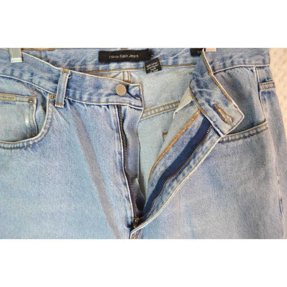 Calvin Klein Jeans Men's 36x30 Easy Fit Double Stone Wash Tapered Jeans